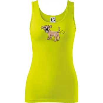 Dámské tričko Prdící pes kreslený (Hana-creative) - Dámské tílko - XS ( Limetková )