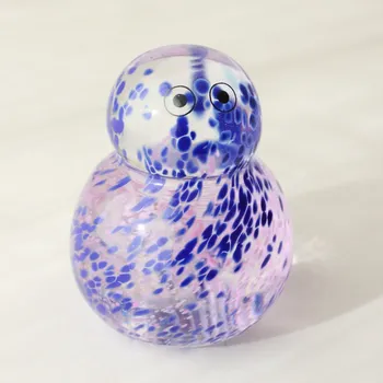 Studio Arhoj Skleněná figurka Crystal Blob Blue Dots