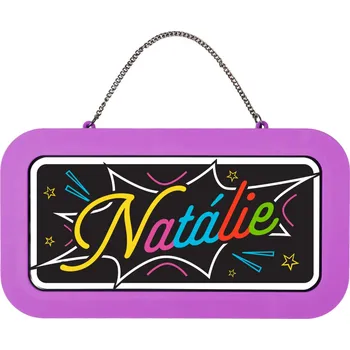 Party dekorace Neonová cedulka se jménem - Natálie