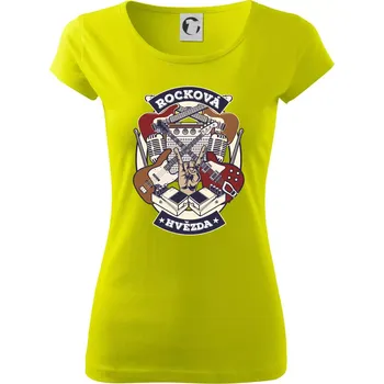 Dámské tričko Rocková hvězda - Dámské triko Pure - S ( Limetková )