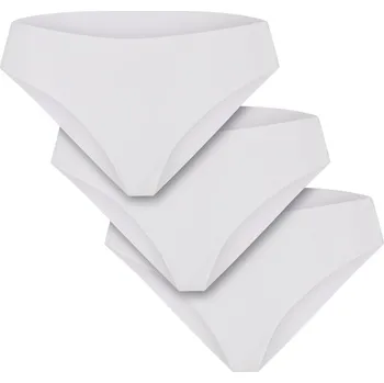 Dámské spodní prádlo Urban Classics Dámské bezešvé brazilky – 3 kusy Barva: Bílá, Velikost: S