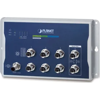 Switch Planet WGS-5225-8MT plochý L3 switch, 8x1Gb M12, 9-48VDC, -40~75°C, IP40, fanless