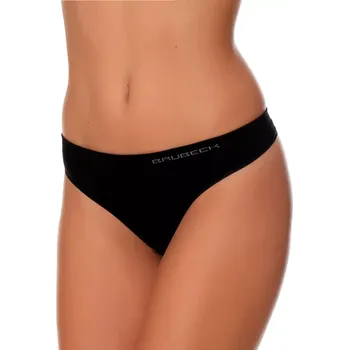 Kalhotky Dámská tanga kalhotky TH00182W BRUBECK Barva/Velikost: černá / S/M