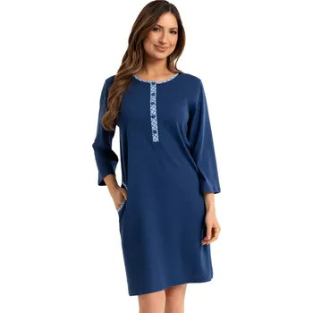 Dámská móda Dámská noční košile REGINA 165/52 – Pohodlí a elegance Barva/Velikost: granát (modrá) / M