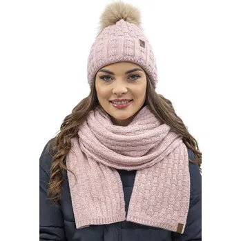 Čepice Čepice a šála Vivisence 7015Kmpl Barva: Růžová, Velikost: UNI