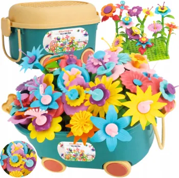 ostatní stavebnice Stavební Stavebnice Stavba zahrady Květiny v krabici 139 dílů