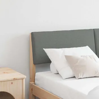 Čalouněné čelo postele Tmavě šedá 160 cm Masivní borové dřevo