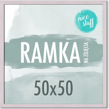 Obraz RÁMEČEK NA FOTOGRAFIE 50x50 RÁMEČKY NA FOTOGRAFIE Čtvercový PUDROVÝ FIALOVÝ