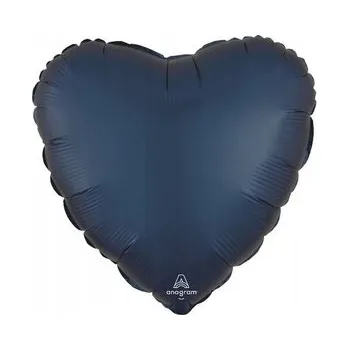 Balónek Fóliový balónek Amscan srdce 45 cm (18") tmavě modrý