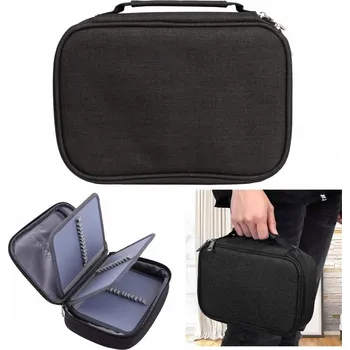 Penál Školní penál velký čtyřkomorový rozkládací do školy černý