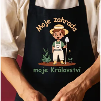 Kuchyňská zástěra Zástěra - Moje zahrada pánská verze