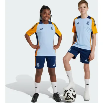 ADIDAS Tréninkové šortky Real Madrid Tiro 24 Competition Kids 10 LET MODRÁ|ORANŽOVÁ