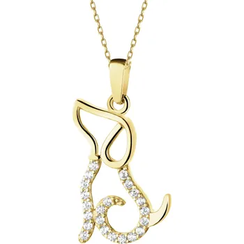 Přívěsek Zlatý přívěsek se zirkony - pejsek - AP544-1321