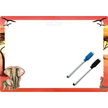 AKIM Tabulka oboustranná stíratelná Safari A4 set se 2 popisovači karton 708940