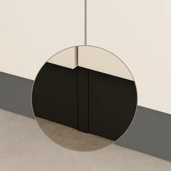 Podlahová lišta Opes Lineární spojka na kuchyňský plastový sokl / Černá 100 mm