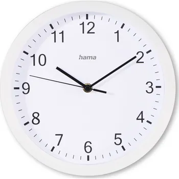 Hama Elba, nástěnné hodiny, 25 cm, tichý chod, bílé