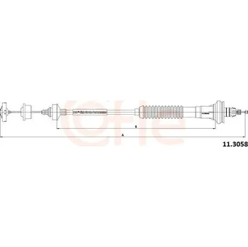 Spojkové lanko Tažné lanko, ovládání spojky COFLE CFE11.3058