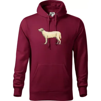 Pánská mikina Vintage Labrador - Mikina pánská Cape s kapucí - 3XL ( Garnet )