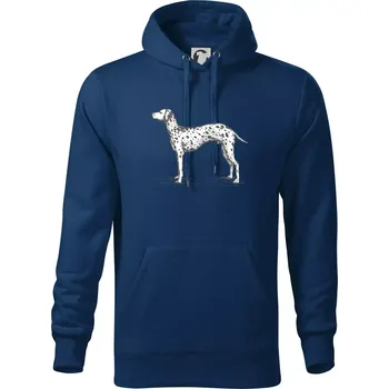 Pánská mikina Vintage Dalmatin - Mikina pánská Cape s kapucí - 4XL ( Půlnoční modrá )