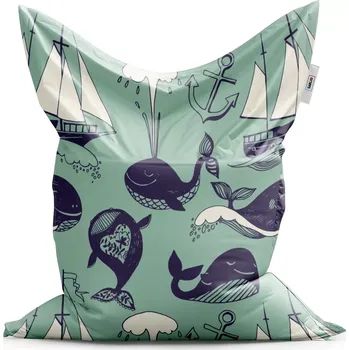 Sedací pytel Sablio Sedací vak Classic Velryby - 200x140 cm