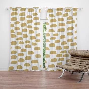 Závěs Sablio Závěs Zlaté tahy štětcem: 2ks 140x250cm