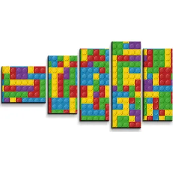 Obraz Sablio Obraz - 5-dílný Barevná stavebnice - 100x60 cm