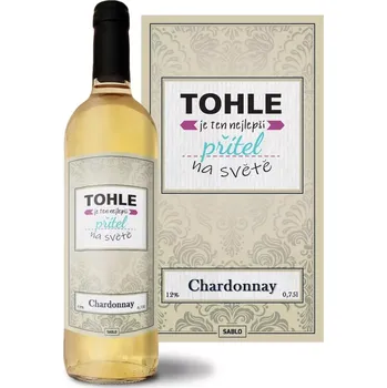 Víno Sablio Bílé víno Tohle je ten nejlepší přítel na světě: 0,75 l