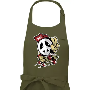 Kuchyňská zástěra Peaceák - Pánská zástěra na vaření - Univerzální velikost ( Khaki )