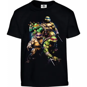 Chlapecké tričko Tričko Želvy Ninja Druh: Dětské, Barva: Černá, Velikost: 110-XS