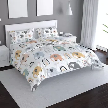 Povlečení Sablio Povlečení Animovaní sloni - 140x220 / 90x70