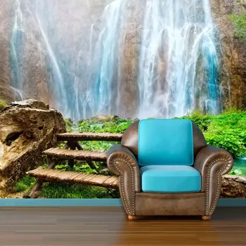 Tapeta Sablio Tapeta Posezení u vodopádu - 336x220 cm