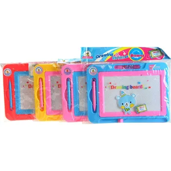 Magnetická kreslící tabulka _Ostatní 1_ Tabulka magická kreslící set s kouzelným perem plast 4 barvy v sáčku 48667