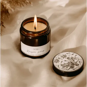 Svíčka Svíčkuj Kouzlo zimy – sójová svíčka skořice a vanilka 120 ml (ve skle)