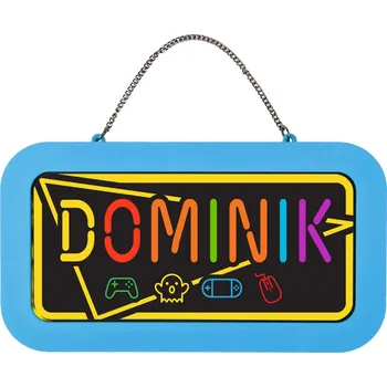 Party dekorace Neonová cedulka se jménem - Dominik