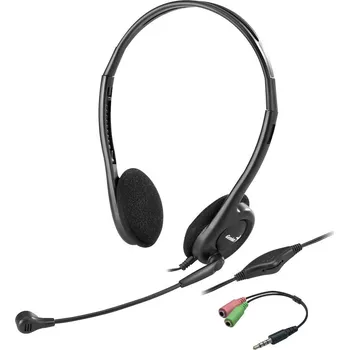 Sluchátka GENIUS headset HS-200C, 2x 3,5 jack, redukce na single jack