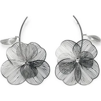 Náramek GATE Visací kovové náušnice ve tvaru květiny uni 625-1610/81