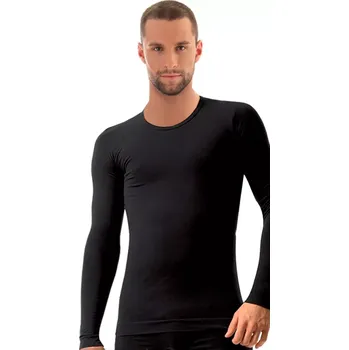 Pánské tričko Pánské tričko Comfort Cotton LS01120M BRUBECK Barva/Velikost: černá / L/XL