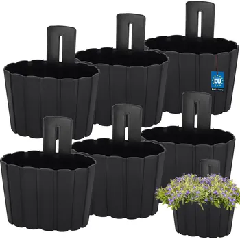 Květináč Skrzynia antracit 600 MM Sada 6 ks..