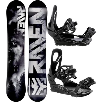 Snowboard RAVEN Snowboard set Raven Lupus + vázání Raven S230 154cm ČERNÁ|ŠEDÁ 2023