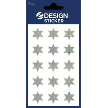 Set školních potřeb Naklejki foliowe - srebrne gwiazdki