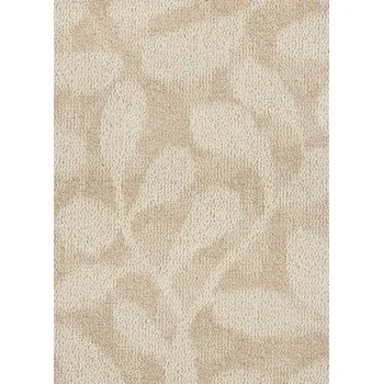 Koberec Breno Metrážový koberec LEAVES 60 béžové listy, šíře 400 cm, Béžová