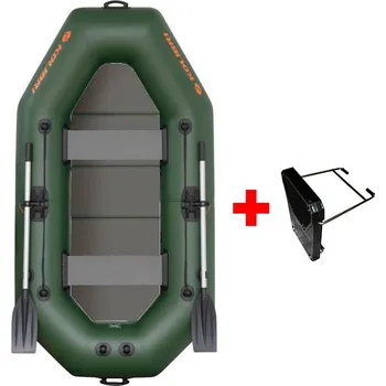 Člun Člun Kolibri K-240 TP Pevná Podlaha Zelený + Držák Motoru
