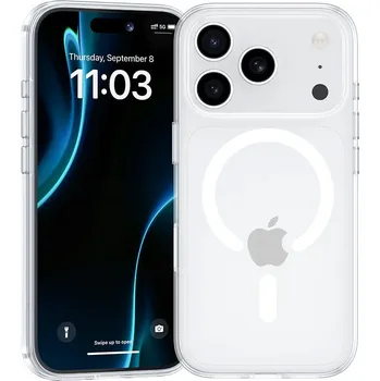 Pouzdro na mobilní telefon Zadní kryt Magnetic Benks Crystal pro iPhone 17 Pro transparentní (tlačítko ovládání fotoaparátu)