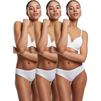 Kalhotky Urban Classics Dámské lepené brazilky – 3 kusy Barva: Bílá, Velikost: S