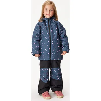 Sportovní oblečení Zimní rostoucí oteplovačky Polar, Černá, Květiny - vel. 116/122