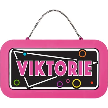 Party dekorace Neonová cedulka se jménem - Viktorie
