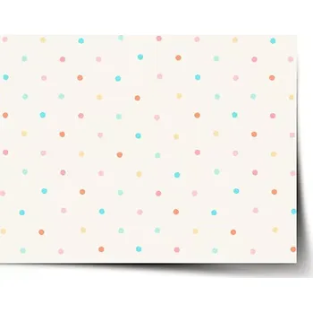 Plakát Sablio Plakát Barevné tečky na béžové - 60x40 cm