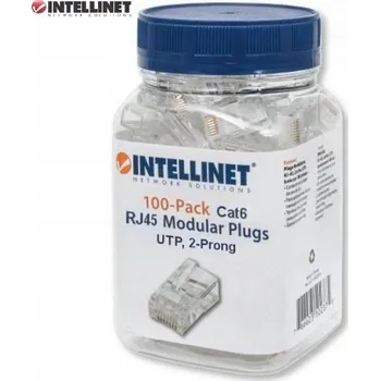 Síťový konektor Modulární konektory RJ45 Intellinet 502344 pro lanko, 100 ks