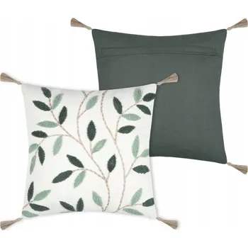 Polštář Dekorativní Polštář BOTANYS 40x40 3D větvičky bavlna BOHO střapce skandinávský