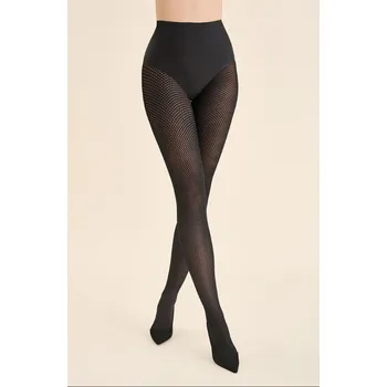 Dámské punčochy Punčocháče vzorované Gabriella GALIA 80den černé Nero velikost 2